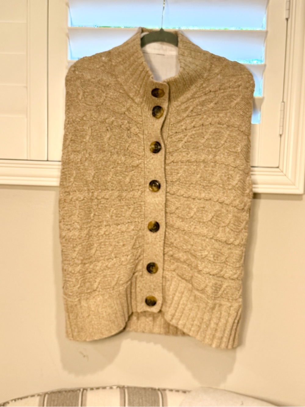 Women’s Cable Knit Button-Front Sweater - Cream